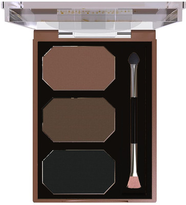 tanvi27 3 In 1 Black And Brown Eyebrow Powder Palette Shape My Brow Powder Wax Cream 2.5 ml(BROWN)