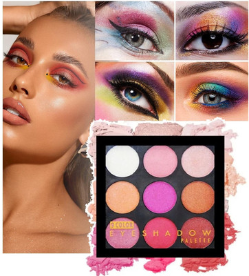 YAWI Smudge Proof Eyeshadow Palette 9 Colors 12 g(MULTI SHADES)
