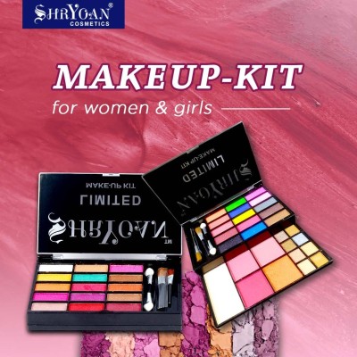 Shryoan Limited Makeup-Kit with 15 Eyeshadow, 4 Blusher Compact Powder and 8 Lipgloss 45 g(Multicolor)