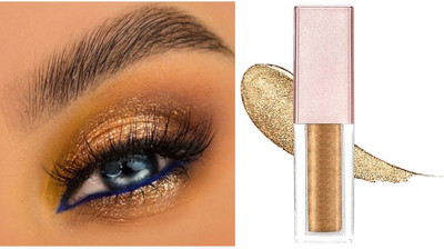 BLUEMERMAID Smudge proof Liquid Highly Pigmented Eyeshadow With Radiant Shimmer Finish 4 g(gold)