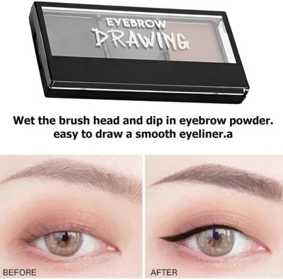 ADJD Eyebrow Palette| Shape Brow, 3 Brows Powder 7.2 g(MULTI COLOUR)