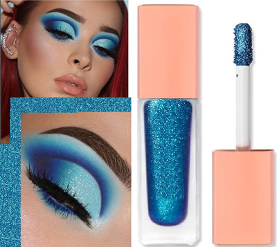 NADJA Highly Pigmented Metallic Liquid Eye shadow glitter party look 4 ml(BLUE)