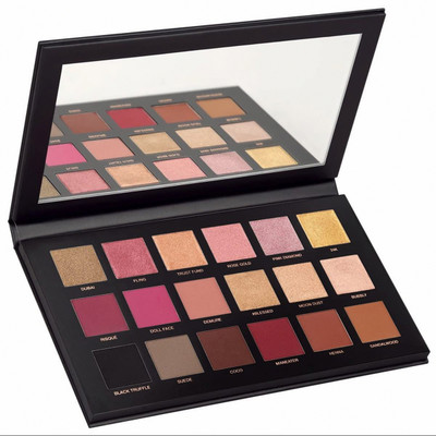 HUDAQUEEN 18 Color Rose Gold Eyeshadow Palette with Matte and Shimmer Shades Soft 18 g(Multicolor)