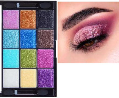 Luipui NEW BEST GLITTER EYESHADOW PALETTE MAKEUP PACK OF 1 21 ml(MULTICOLOR)