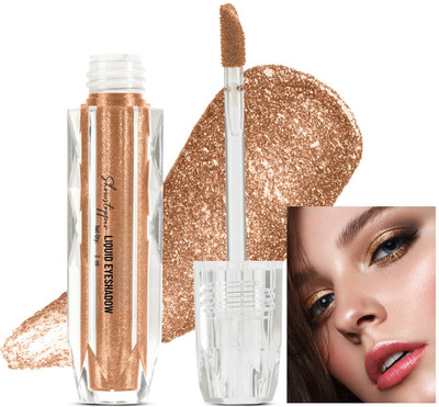 DARVING Metallic Pigmented Color Shimmer Glitter Liquid Eyeshadow 2 ml(Desert Gold)