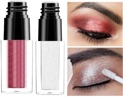 ADJD Highly Pigmented Eyeshadow With Radiant Shimmer Finish White & peach pink 8 g(white, peach pink)