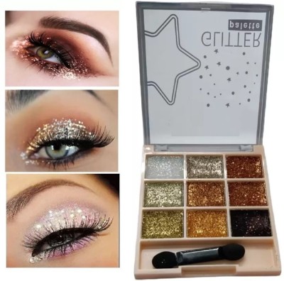 DARVING Eyeshadow Palette 9 Colors Cool Toned Matte Glitter Eyeshadow 10 g(MULTI COLOR)
