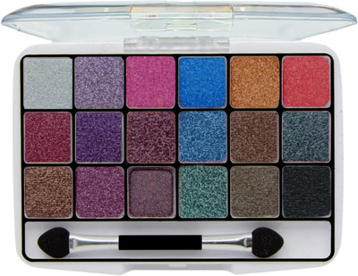 Facejewel Multi Shades 18 Colors Shimmer Eyeshadow Palette 18 g(Shade-01)