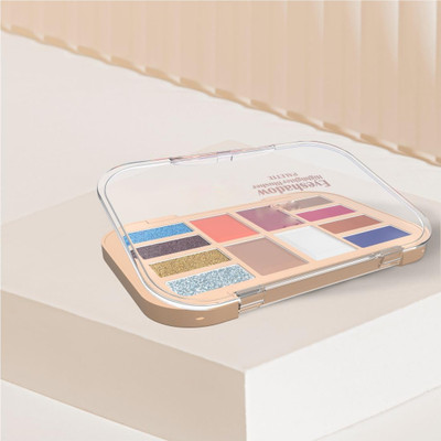 ADJD 12 Matte & Shimmer Shades Highlighter Blusher Palette Eyeshadow 16.5 ml(Multicolor)