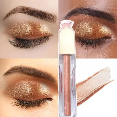 SHENYCOLORS Eyeshadow liquid glitter |Highly Pigmented Eyeshadow |Matte & Shimmer Finish 5 ml(golden)