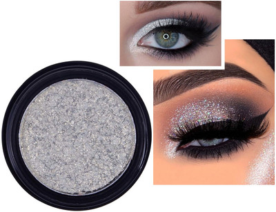 tanvi27 Highly Pigmented Metallic Grey 5D Glitter Mini Wet Eyeshadow 5 g(Metallic Grey)