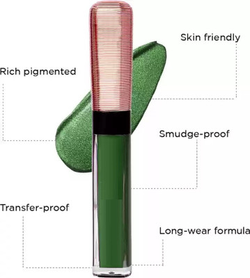 HUZURLU Liquid Eyeshadow Metallic Eyeshadow High Pigmented 4 ml(green)