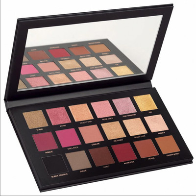 HUDAQUEEN Buildable Matte & Shimmer Rose Gold Palette with 18 Shades 18 g(Multicolor)