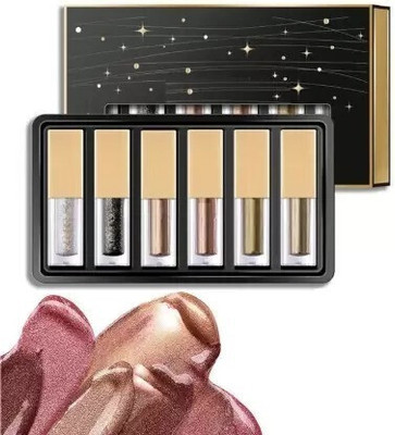 Cosluxe Sparkling Glittery Metallic Waterproof Highly Pigmented Liquid EyeShadow 20 g(SET-A Multicolor)