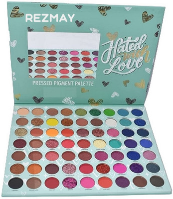 rezmay Beauty 63 Color Matte Shimmer Glitter Hated with Love EyeShadow Palette G 70 g(The Color Book Matte Edition)