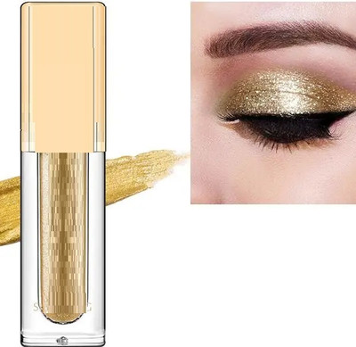 Jiwoo Waterproof & Highly Pigmented Metallic Liquid Glitter Golden Eyeshadow 4 g(GOLD)