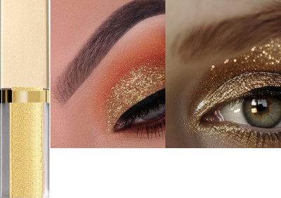 GFSU - GO FOR SOMETHING UNIQUE Liquid Eyeshadow Golden Metallic Liquid Eyeshadow Gold Golden 4 g(SHIMMER GOLD)