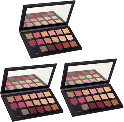 HOUSE OF COMMON 18Colour Eyeshadow Edition-Matte & Shiny Pigmented Eyeshadow Palette Pack 3 90 g(Black)
