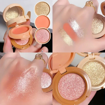 GULGLOW99 Lightweight, Three-in-one Blush Highlighter Eyeshadow Palette 4.8 g(MULTICOLORS)