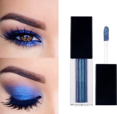 BLUEMERMAID DEEP PIGMENT BLUE COLOR LIQUID MATTE SHIMMER EYE SHADOW 4 ml(BLUE)