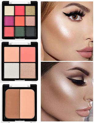 Yuency 3 in 1 Eyeshadow & Highlighter Palette