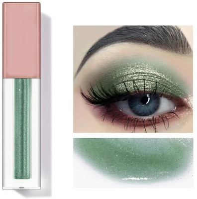 USBK Liquid Metallic green Eyeshadow Get Glitter Glow 4 ml(GREEN)