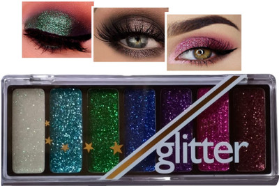 REIMICHI 7 Multi color Glitter Eye shadow Palette water proof 11.26 g(multi color)