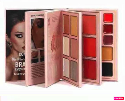 Rsentera Multipurpose 4 in 1 makeup book Eyeshadow Highlighter all in one makeup book 400 g(Multicolor)