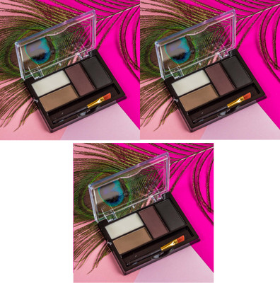 ADJD 4 in1 Eyebrow Color Powder Cake Palette With 1 Brush 24 g(Multicolor)