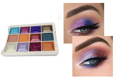 Herrlich Shimmer Matte Eye makeup palette | 12 color glitter eyeshadow palette 18 g(MULTICOLOR)