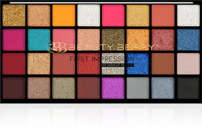 Beauty Berry First Impression Eyeshadow Palette with Mix of 32 Matte Shimmer & Glitter Shades 33 g(Shade - 02)