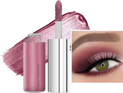 MYEONG Highly Pigmented Rose Pink Metallic Liquid Non-Transfer Eyeshadow 7 ml(Rose Pink)