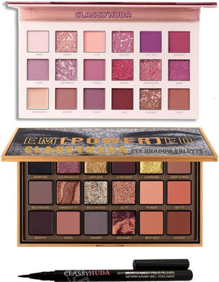Classyhuda Multicolor Eyeshadow Palette (18 shades in Both kit) 250 g(Multicolour)
