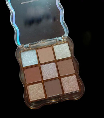 THTC Highly Pigmented Long Lasting Waterproof 9 Colors Eyeshadow Palette 9 g(multi color)