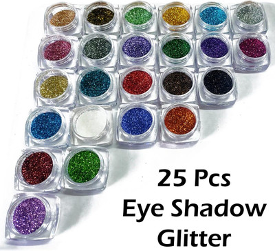 GULGLOW99 25 Multi color Glitter Pack of 25 Beautiful(MULTICOLOR)