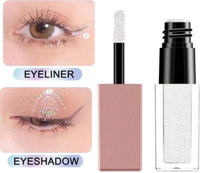 BLUEMERMAID Best Liquid Glitter Matte Eyeshadow, Shimmer Eyeliner and Matte 4 ml(White)