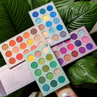 Blush Bronze Beauty Matte + Shimmer + Glitter 60 Color Board EyeShadow Eye Shadow Palette -A 60 g(Multicolor)