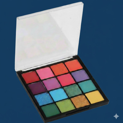 Gleam Soul Unique 16 Shade Eye & Face Makeup Palette | Matte & Shimmer For Party Makeup 45 g(Multi Colour)