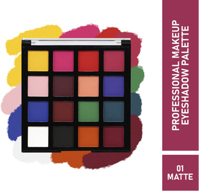 Half N Half 16 Colors Eyeshadow Palette Makeup Ultra-Blendable Long Lasting 01 7.5 g(Multicolor)