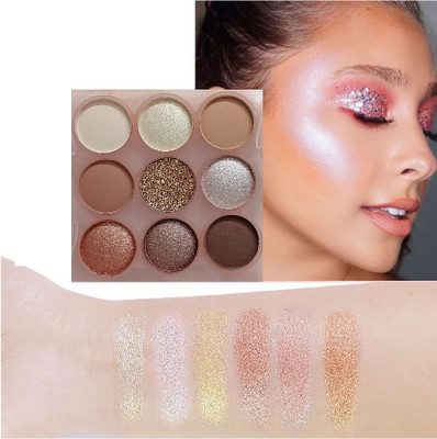 luzimaisa Matte | Shimmer | Beginner Friendly & Long Lasting Eye Shadow Palette 9 g(Multicolor)