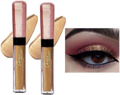 tanvi27 Best Chrome Liquid Metallic Gold Eyeshadow Get Glitter Glow 14 ml(Gold)