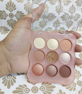 MYEONG 9 Pigmented Colors Highly Pigmented Professional Glitter Shimmer Matte Eyeshadow 13 g(Multi Shade)