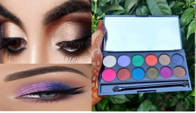 Luipui long lasting 12 color eyeshadow makeup 12 g(MULTICOLOR)