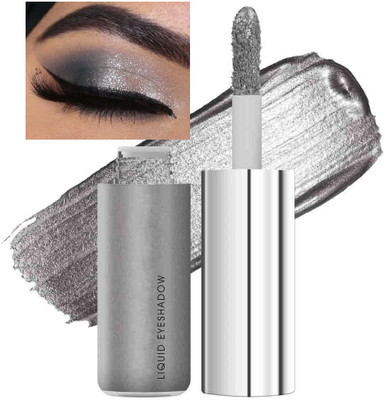 tanvi27 Highly Pigmented & Non-Transfer Glitter Liquid Eyeshadow 7 g(Grey)