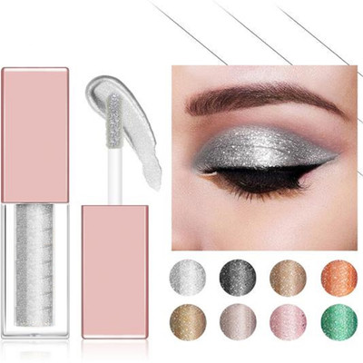 GABBU Metallic Liquid Eyeshadow Highly Pigmented Eyeshadow with Shimmer Finish 03 4 g(GRAY)