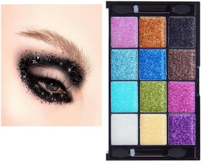 Luipui 12 COLOR GLITTER EYESHADOW PALETTE 21 g(MULTICOLOR)