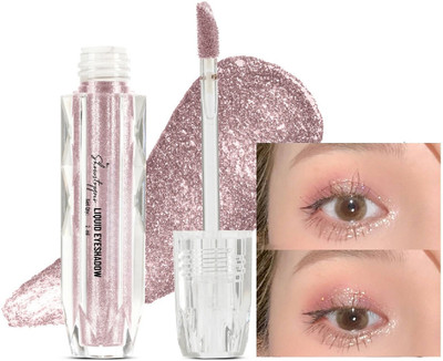 Yuency Water Proof Smudge Proof Shimmer Glitter Liquid Eyeshadow 2 ml(Moon pink)