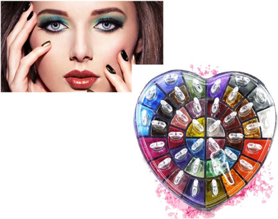 Yuency SHIMMER GLITTER AND MATTE FINISH MULTI SHADE EYE SHADOW 46 g(MULTI COLOR)
