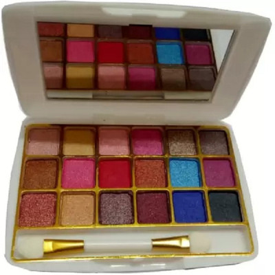 ShopCircuit 18 Color Mini Eyeshadow Shimmer Glitter & Pigmented Colors 12 ml(Multicolor)