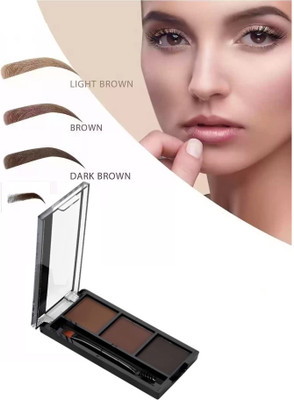 YAWI Best 3 Shades Eyebrow Palette | Waterproof Eyebrow Filler with Brush 7.2 g(MULTI COLOR)
